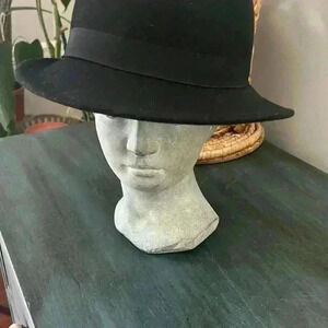 DORFMAN PACIFIC MEN’S WOOL FELT SNAP BRIM, BLACK medium.